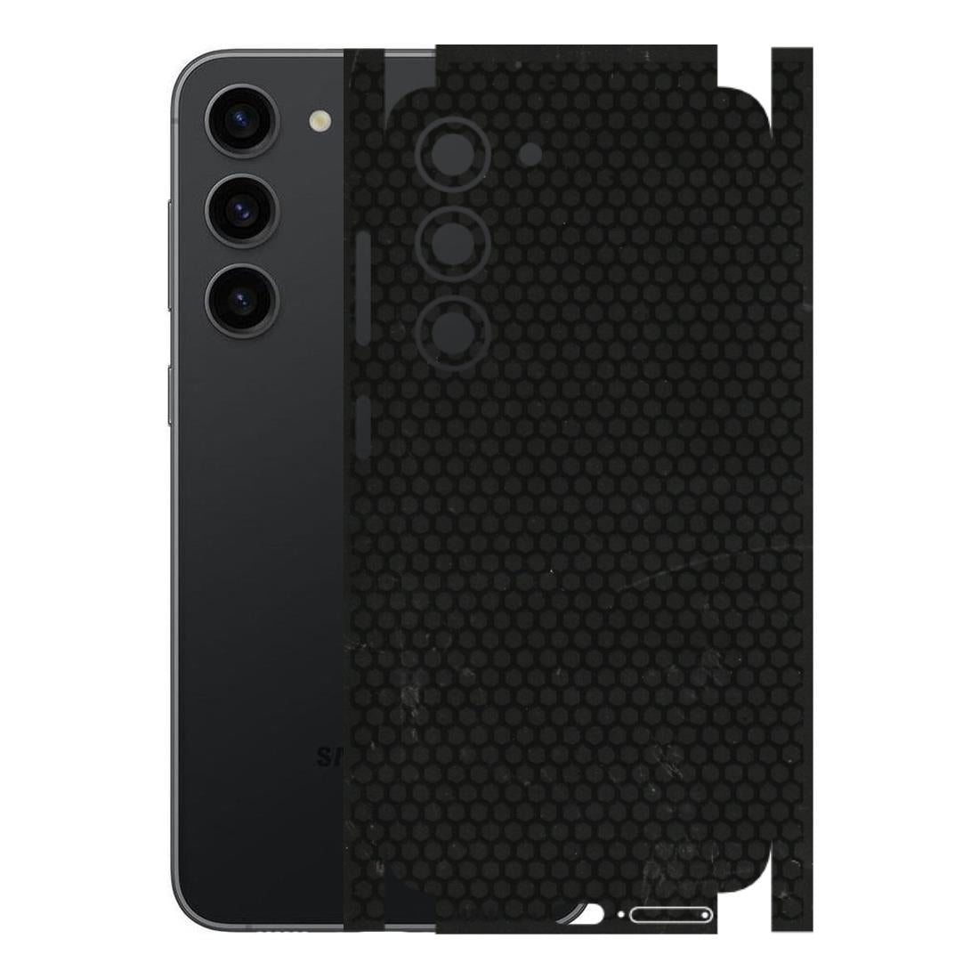 Samsung A/S Series Phone Skins (All Models) - Black honeycomb - 3D Embossed Finish (L-114) Samsung Galaxy S23 (5G)