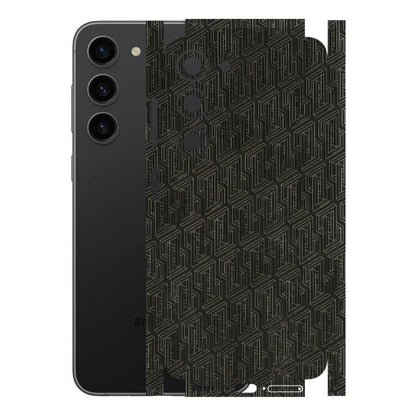 Samsung A/S Series Phone Skins (All Models) - Black Abstract Pattern - 3D Embossed Finish (L-117) Samsung Galaxy S23 (5G)