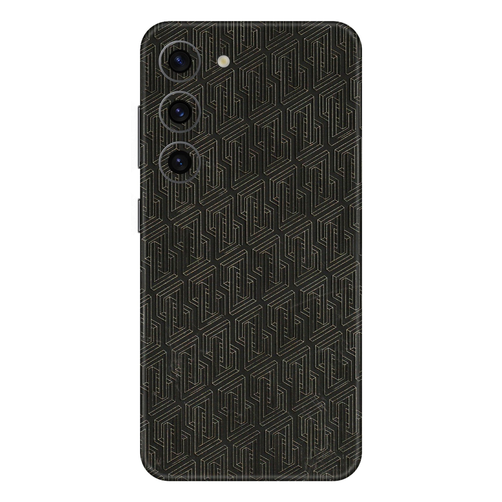 Samsung A/S Series Phone Skins (All Models) - Black Abstract Pattern - 3D Embossed Finish (L-117) Samsung Galaxy S23 (5G)