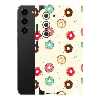 Samsung A/S Series Phone Skins (All Models) - Mini Donuts Doodle Art - 3D Embossed Finish (L-122) Samsung Galaxy S23 (5G)