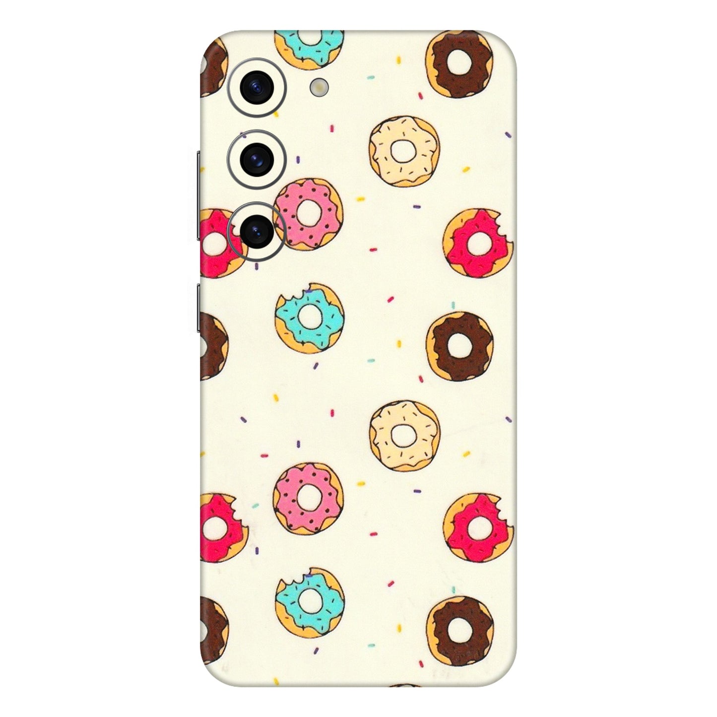Samsung A/S Series Phone Skins (All Models) - Mini Donuts Doodle Art - 3D Embossed Finish (L-122) Samsung Galaxy S23 (5G)