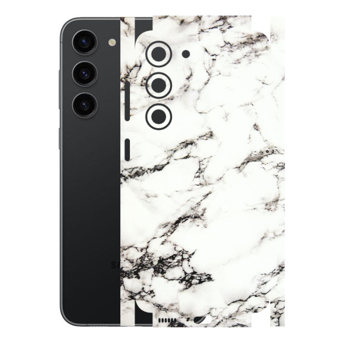 Samsung A/S Series Phone Skins (All Models) - Black and White Marble Texture - 3D Embossed Finish (L-124) Samsung Galaxy S23 (5G)