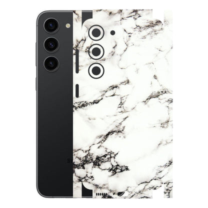Samsung A/S Series Phone Skins (All Models) - Black and White Marble Texture - 3D Embossed Finish (L-124) Samsung Galaxy S23 (5G)