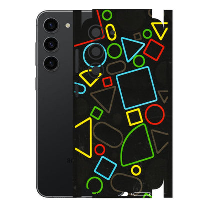 Samsung A/S Series Phone Skins (All Models) - Black Shapes - 3D Embossed Finish (L-131) Samsung Galaxy S23 (5G)