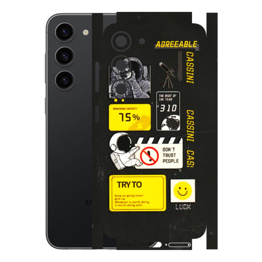Samsung A/S Series Phone Skins (All Models) - Black Cassini - 3D Embossed Finish (L-161) Samsung Galaxy S23 (5G)