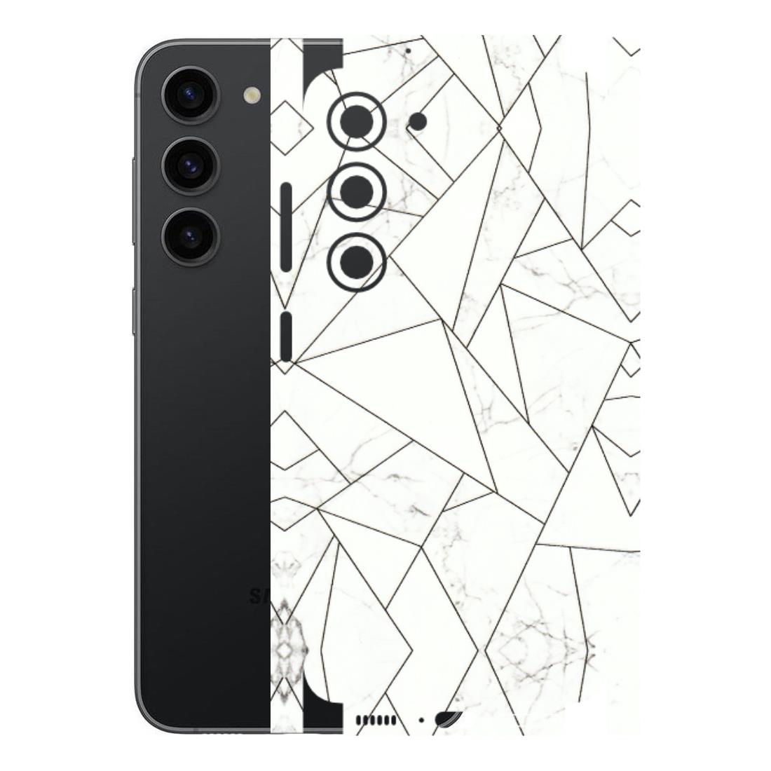 Samsung A/S Series Phone Skins (All Models) - Luxury White Marble Effect - 3D Embossed Finish (L-168) Samsung Galaxy S23 (5G)