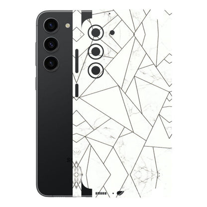 Samsung A/S Series Phone Skins (All Models) - Luxury White Marble Effect - 3D Embossed Finish (L-168) Samsung Galaxy S23 (5G)