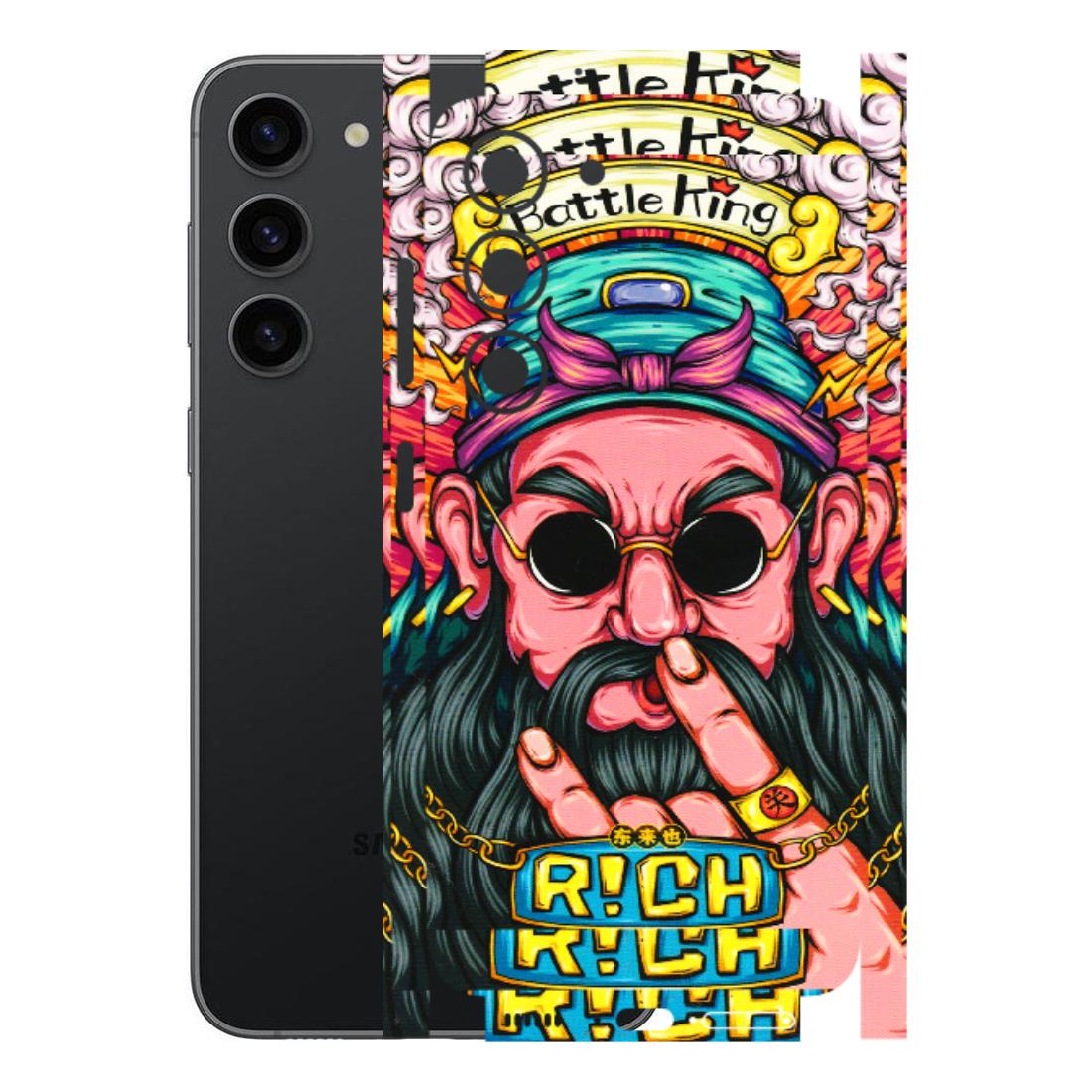 Samsung A/S Series Phone Skins (All Models) - Battle King Dude Face - 3D Embossed Finish (L-178) Samsung Galaxy S23 (5G)