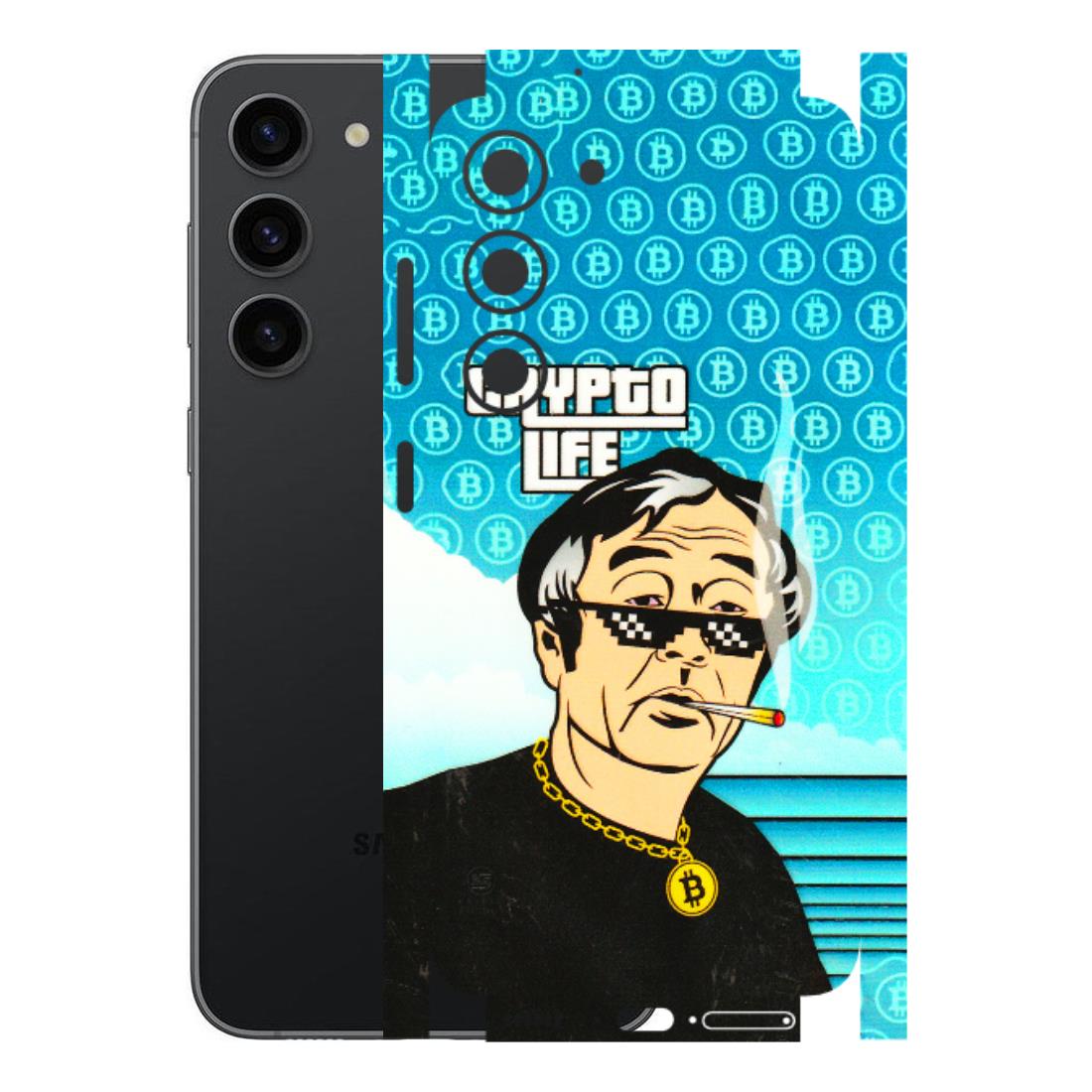Samsung A/S Series Phone Skins (All Models) - Crypto Thug Life - 3D Embossed Finish (L-179) Samsung Galaxy S23 (5G)