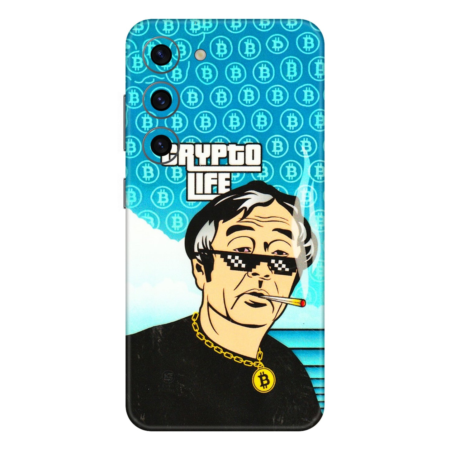 Samsung A/S Series Phone Skins (All Models) - Crypto Thug Life - 3D Embossed Finish (L-179) Samsung Galaxy S23 (5G)