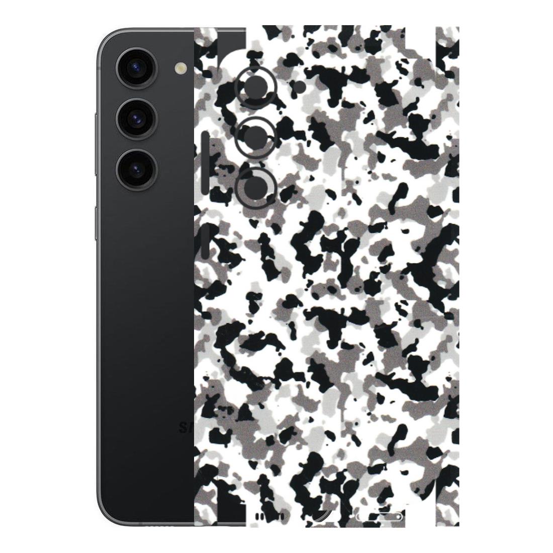 Samsung A/S Series Phone Skins (All Models) - White Black Camouflage - 3D Embossed Finish (L-18) Samsung Galaxy S23 (5G)