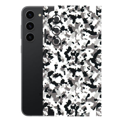 Samsung A/S Series Phone Skins (All Models) - White Black Camouflage - 3D Embossed Finish (L-18) Samsung Galaxy S23 (5G)