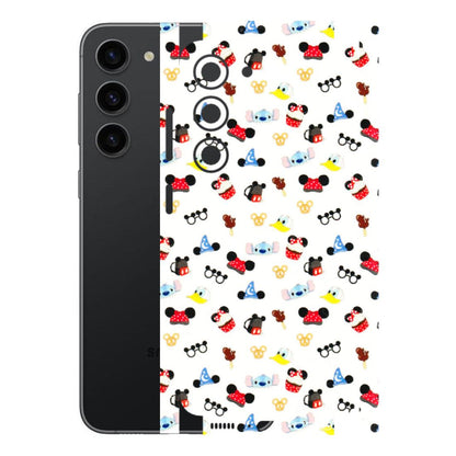 Samsung A/S Series Phone Skins (All Models) - Minnie Mouse & Donald Doodles s - 3D Embossed Finish (L-194) Samsung Galaxy S23 (5G)