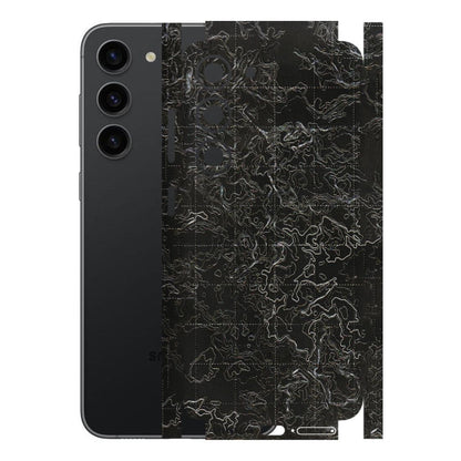 Samsung A/S Series Phone Skins (All Models) - Black map Texture - 3D Embossed Finish (L-201) Samsung Galaxy S23 (5G)