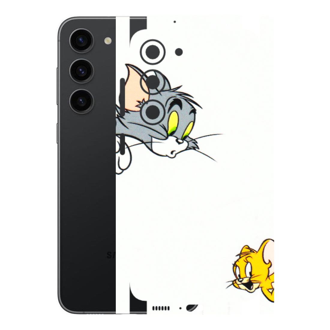 Samsung A/S Series Phone Skins (All Models) - Cute Tom And Jerry - 3D Embossed Finish (L-220) Samsung Galaxy S23 (5G)