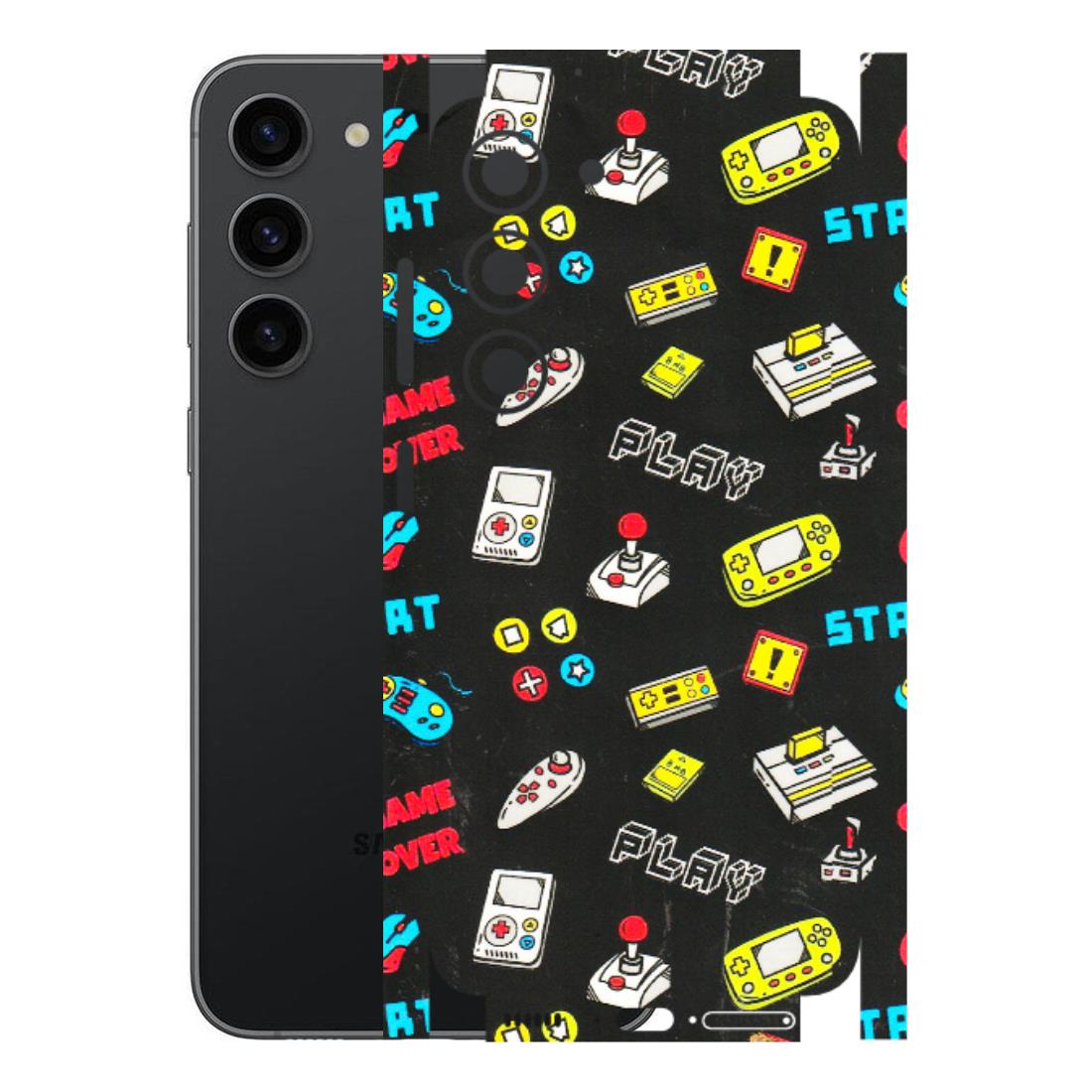Samsung A/S Series Phone Skins (All Models) - Gaming Doodles - 3D Embossed Finish (L-224) Samsung Galaxy S23 (5G)