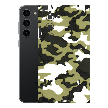 Samsung A/S Series Phone Skins (All Models) - Camouflages White And Green - 3D Embossed Finish (L-243) Samsung Galaxy S23 (5G)
