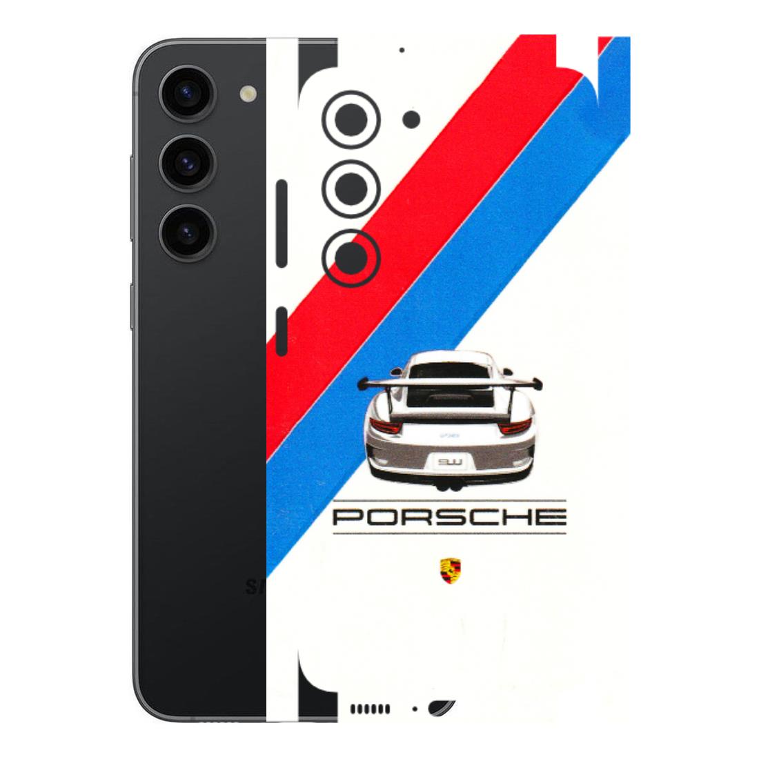 Samsung A/S Series Phone Skins (All Models) - Porche Car Sober Logo - 3D Embossed Finish (L-248) Samsung Galaxy S23 (5G)