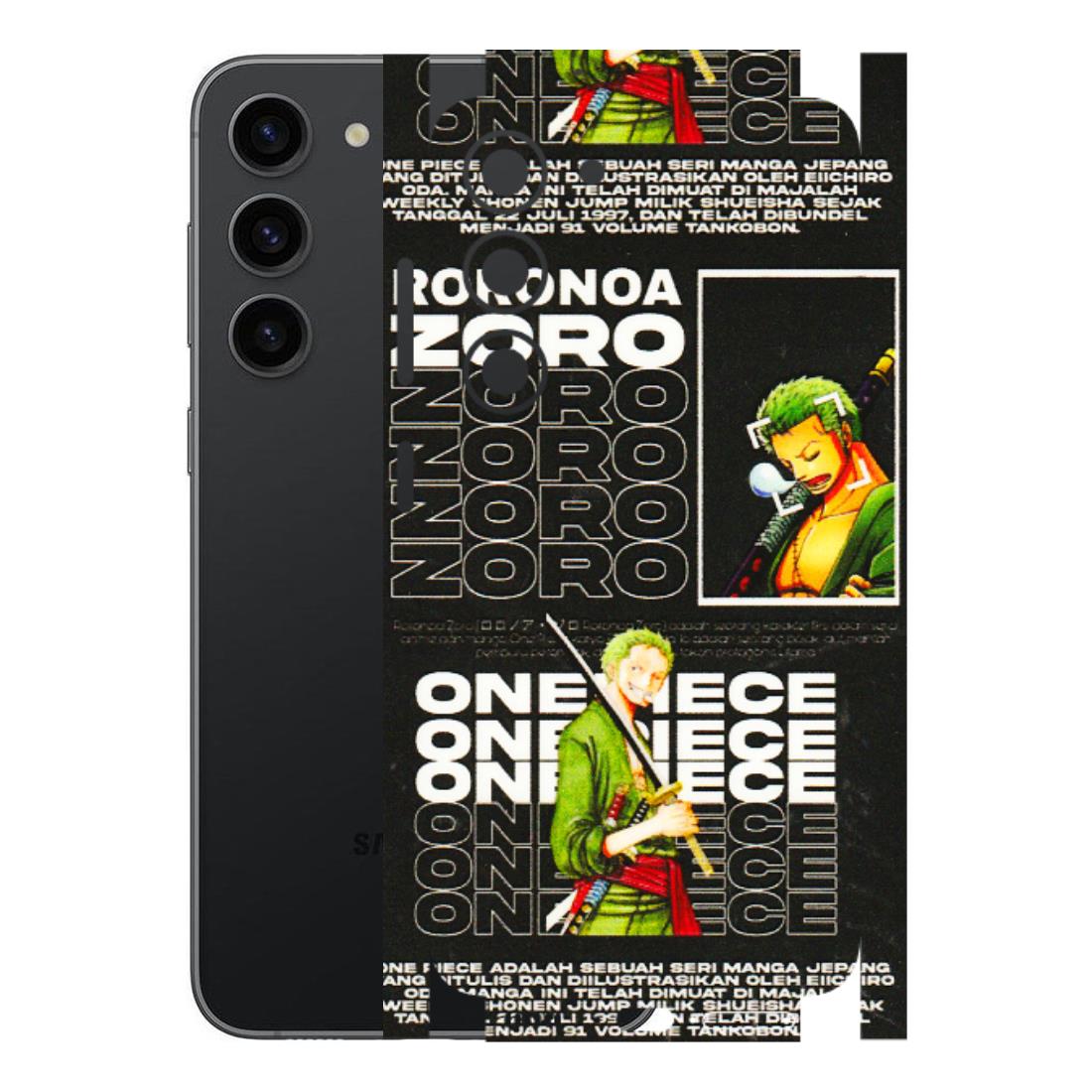 Samsung A/S Series Phone Skins (All Models) - One Piece Zoro - 3D Embossed Finish (L-250) Samsung Galaxy S23 (5G)