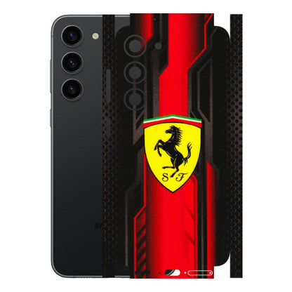 Samsung A/S Series Phone Skins (All Models) - Black Ferrari Logo - 3D Embossed Finish (L-253) Samsung Galaxy S23 (5G)