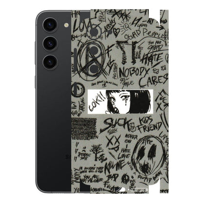 Samsung A/S Series Phone Skins (All Models) - Never Have Love Anime - 3D Embossed Finish (L-260) Samsung Galaxy S23 (5G)