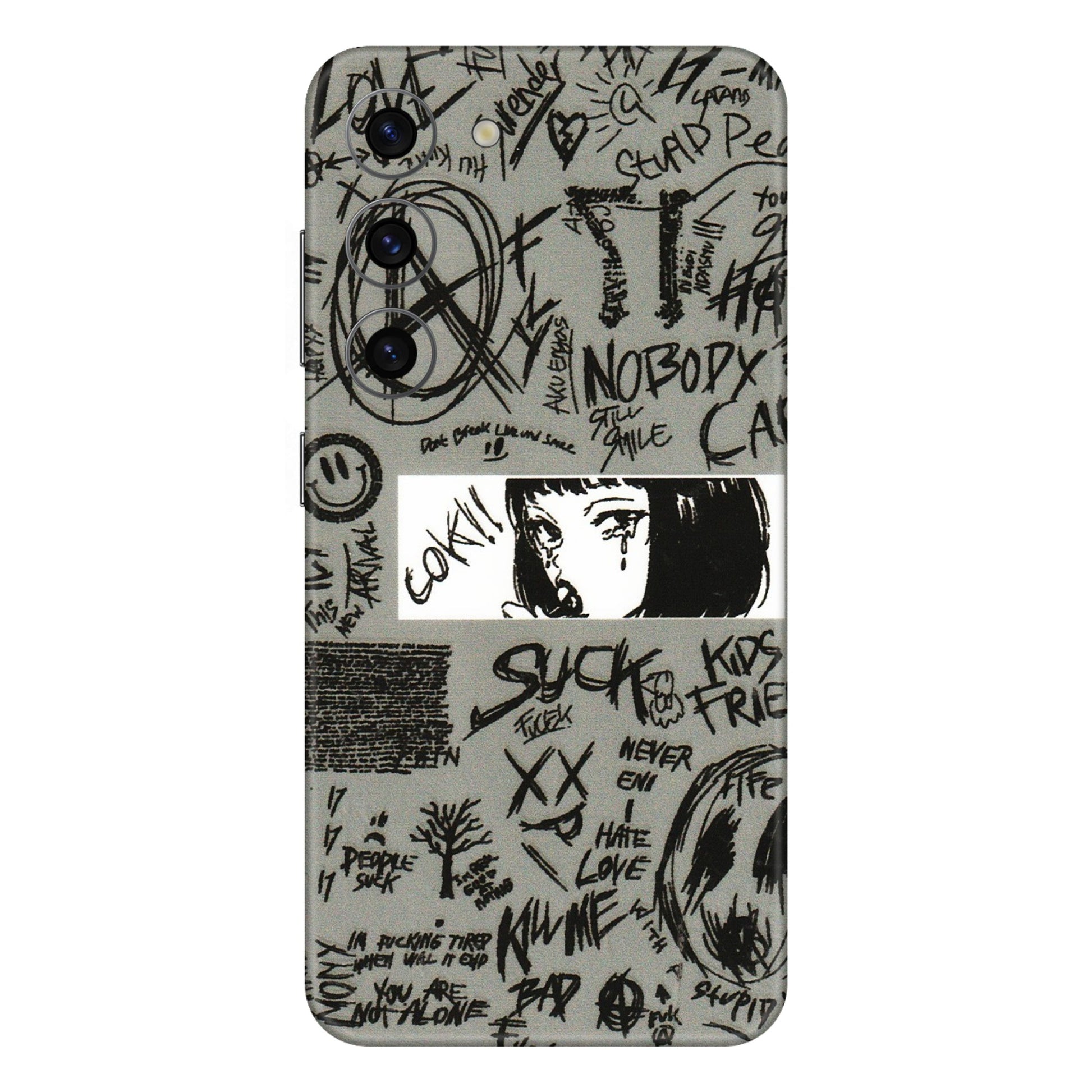 Samsung A/S Series Phone Skins (All Models) - Never Have Love Anime - 3D Embossed Finish (L-260) Samsung Galaxy S23 (5G)