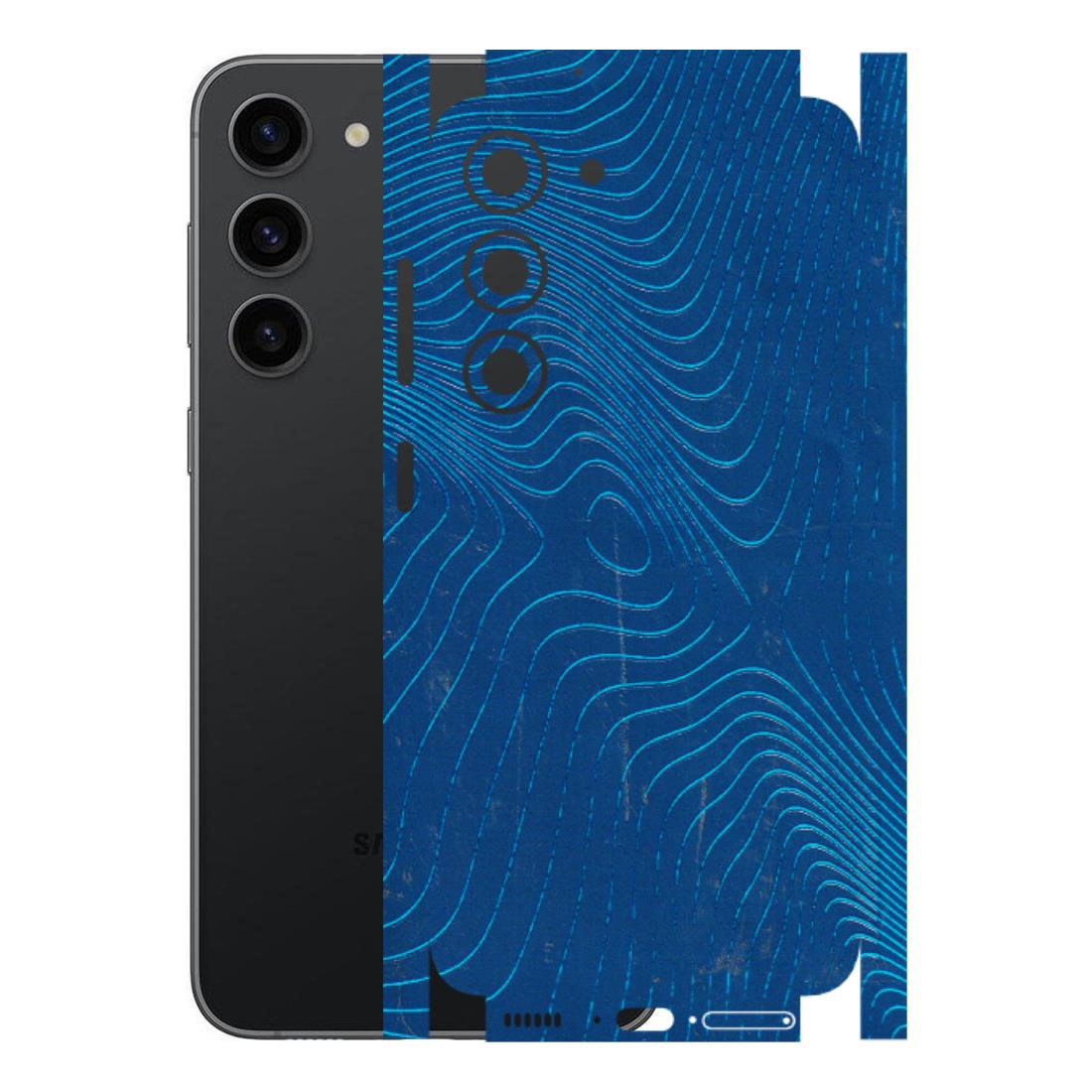 Samsung A/S Series Phone Skins (All Models) - Abstract Blue Line Map - 3D Embossed Finish (L-272) Samsung Galaxy S23 (5G)