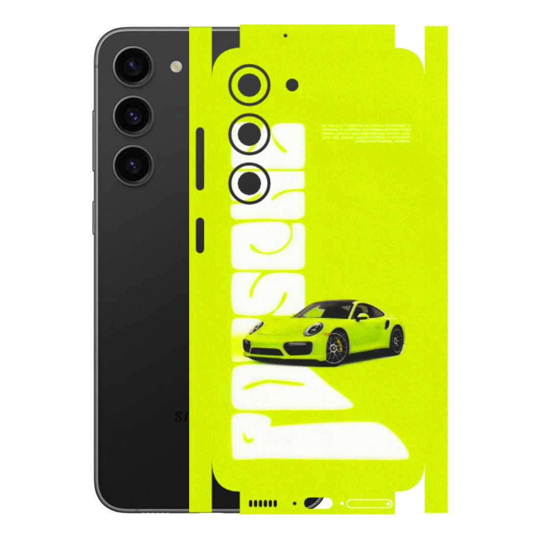 Samsung A/S Series Phone Skins (All Models) - Lime Green Porche - 3D Embossed Finish (L-30) Samsung Galaxy S23 (5G)