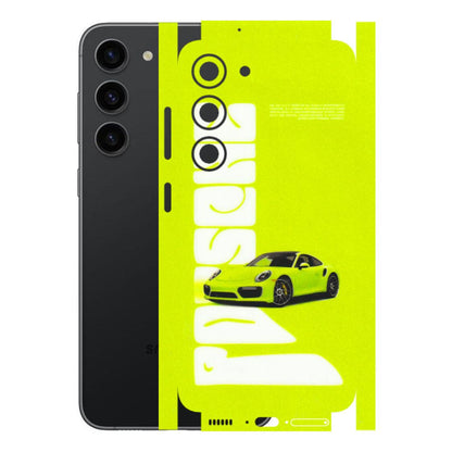 Samsung A/S Series Phone Skins (All Models) - Lime Green Porche - 3D Embossed Finish (L-30) Samsung Galaxy S23 (5G)