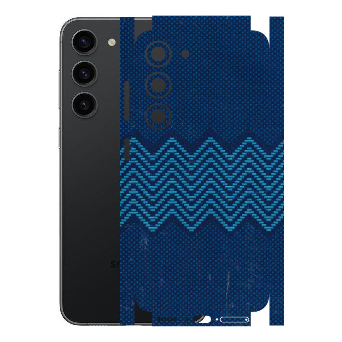 Samsung A/S Series Phone Skins (All Models) - Blue Sober Waves - 3D Embossed Finish (L-306) Samsung Galaxy S23 (5G)
