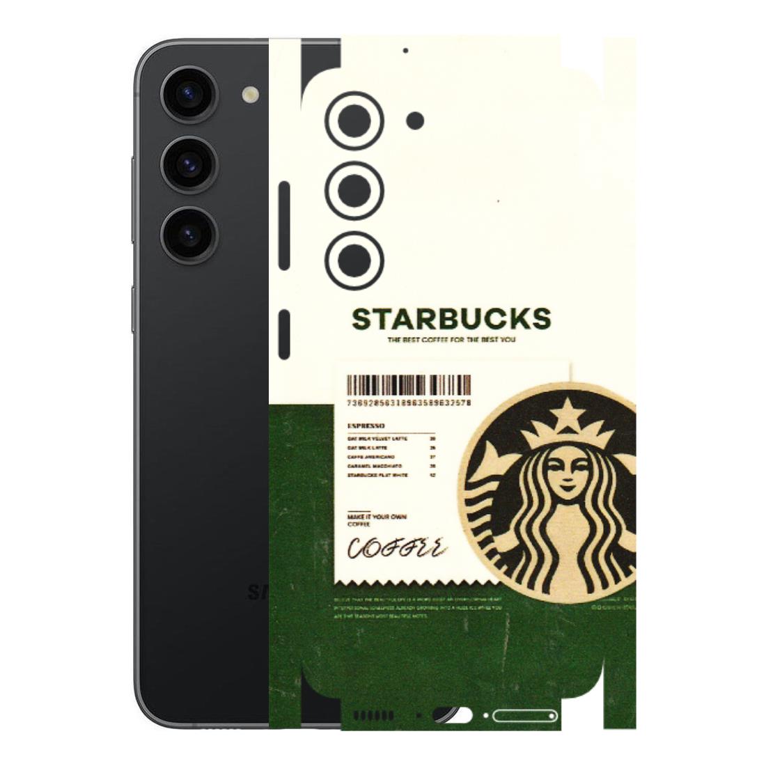 Samsung A/S Series Phone Skins (All Models) - Starbucks Barcode - 3D Embossed Finish (L-308) Samsung Galaxy S23 (5G)