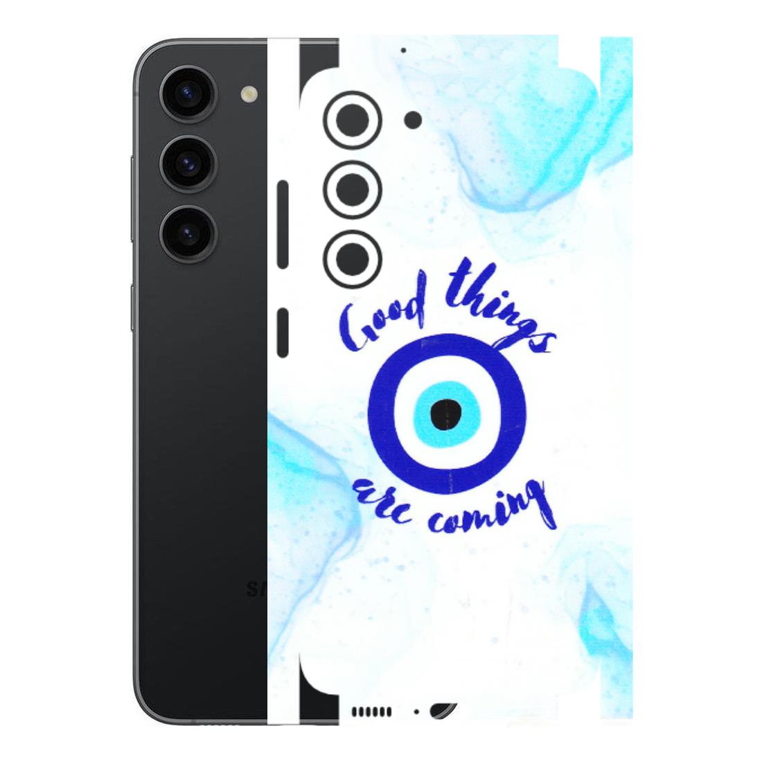 Samsung A/S Series Phone Skins (All Models) - Evil Eye Good Things Are Coming - 3D Embossed Finish (L-322) Samsung Galaxy S23 (5G)