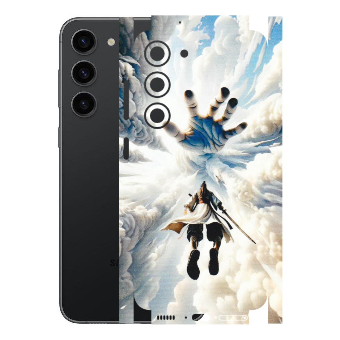 Samsung A/S Series Phone Skins (All Models) - Big Hand With Monkey King - 3D Embossed Finish (L-323) Samsung Galaxy S23 (5G)