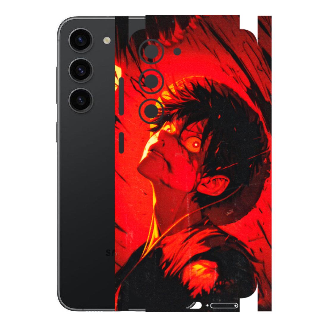 Samsung A/S Series Phone Skins (All Models) - D.Luffy Power Up One Piece Anime - 3D Embossed Finish (L-326) Samsung Galaxy S23 (5G)