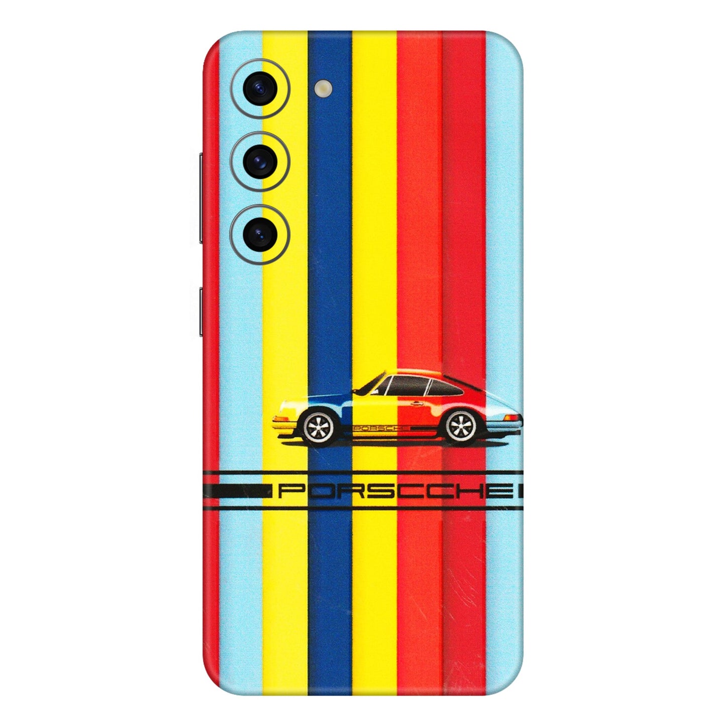 Samsung A/S Series Phone Skins (All Models) - Multicolour Porche - 3D Embossed Finish (L-39) Samsung Galaxy S23 (5G)