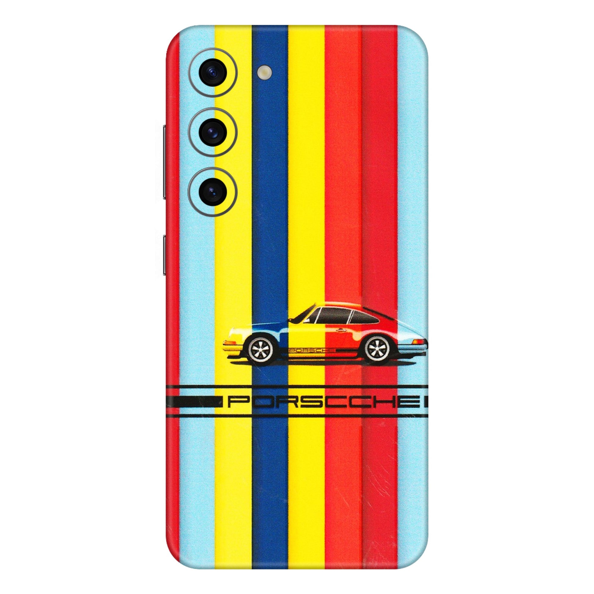 Samsung A/S Series Phone Skins (All Models) - Multicolour Porche - 3D Embossed Finish (L-39) Samsung Galaxy S23 (5G)