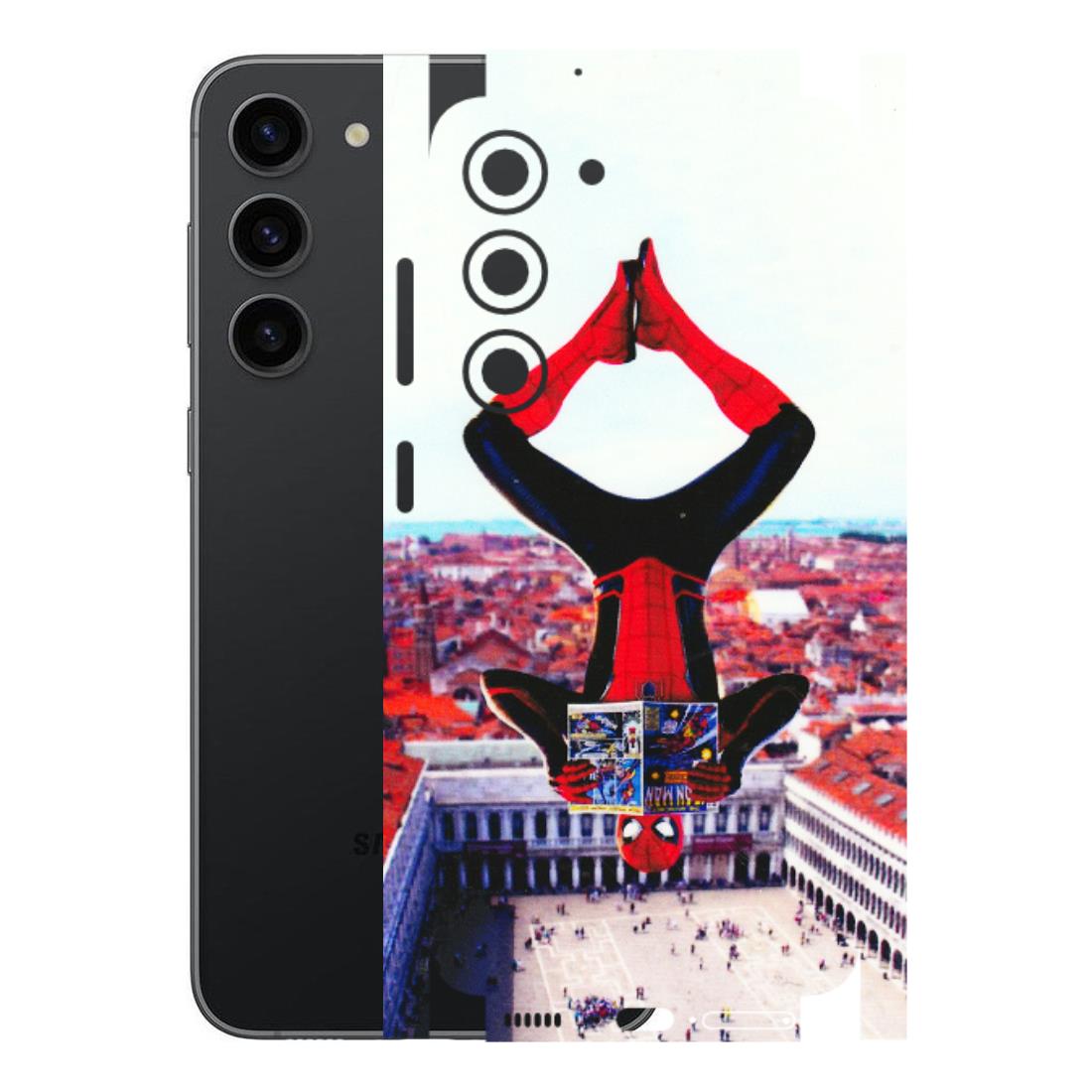Samsung A/S Series Phone Skins (All Models) - Spiderman Hanging - 3D Embossed Finish (L-53) Samsung Galaxy S23 (5G)