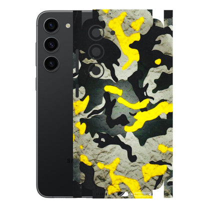 Samsung A/S Series Phone Skins (All Models) - Yellow Camouflage - 3D Embossed Finish (L-61) Samsung Galaxy S23 (5G)