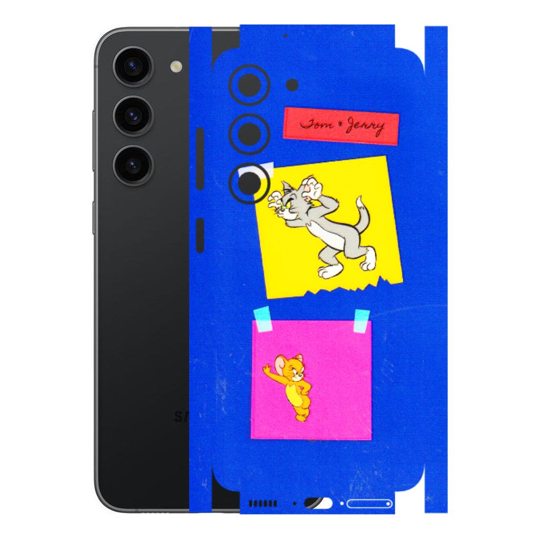 Samsung A/S Series Phone Skins (All Models) - Tom N Jerry Sticky Notes - 3D Embossed Finish (L-88) Samsung Galaxy S23 (5G)
