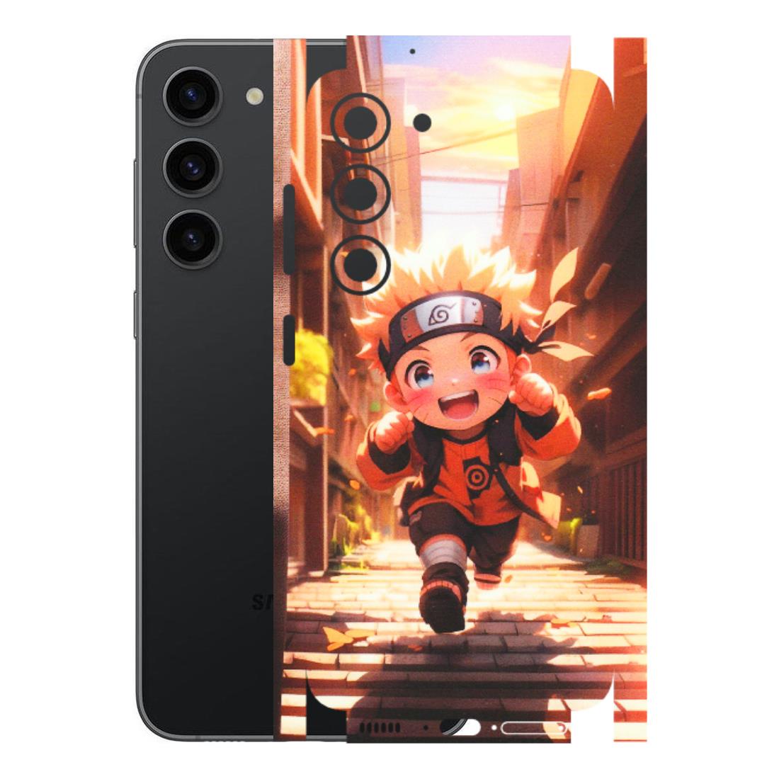 Samsung A/S Series Phone Skins (All Models) - Naruto Cute Toon Running - Matte Finish (M-04) Samsung Galaxy S23 (5G)