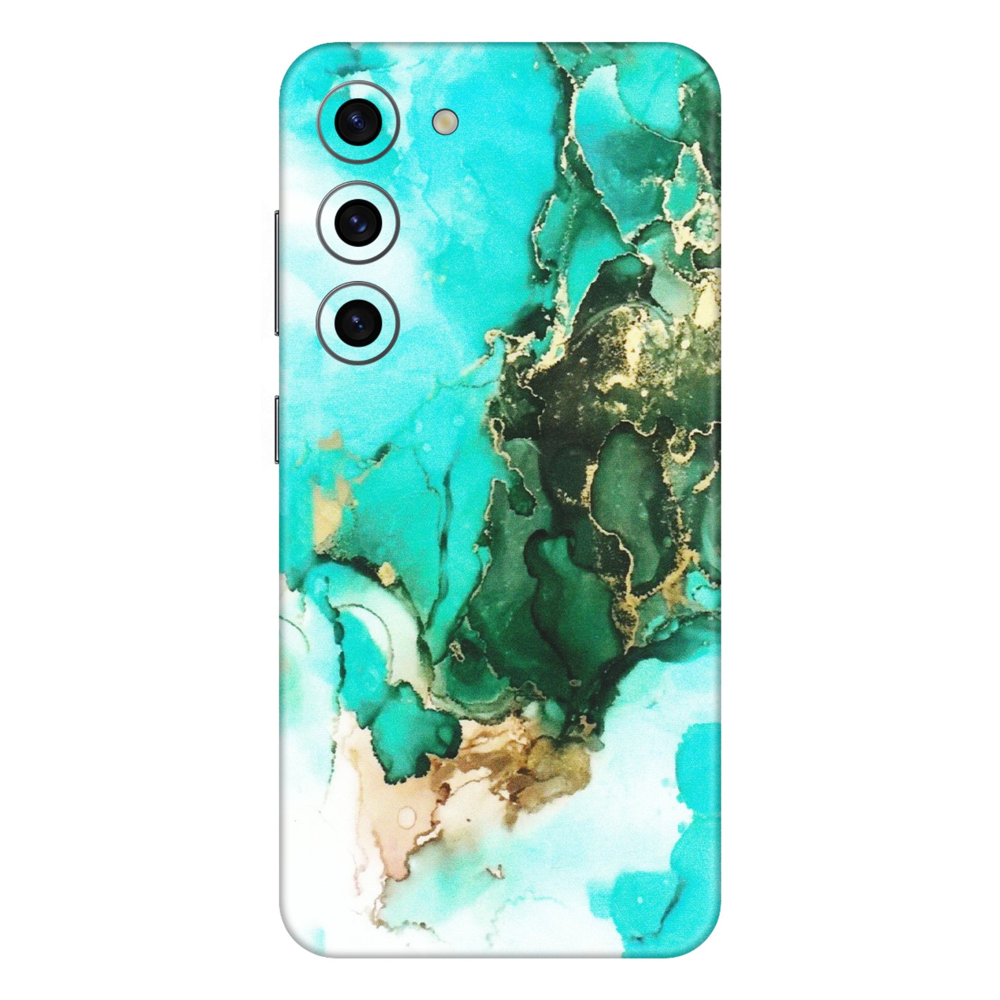 Samsung A/S Series Phone Skins (All Models) - The Blue Gold Marble - Matte Finish (M-124) Samsung Galaxy S23 (5G)