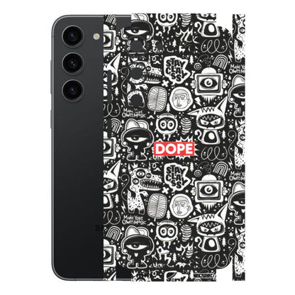 Samsung A/S Series Phone Skins (All Models) - Dope Stay Classy Black Doodles - Matte Finish (M-126) Samsung Galaxy S23 (5G)