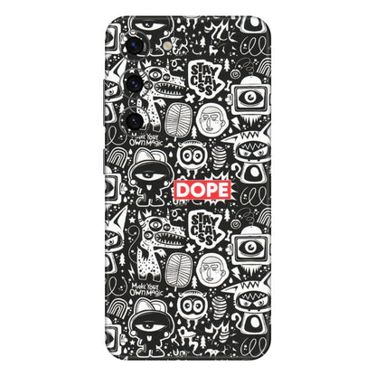 Samsung A/S Series Phone Skins (All Models) - Dope Stay Classy Black Doodles - Matte Finish (M-126) Samsung Galaxy S23 (5G)