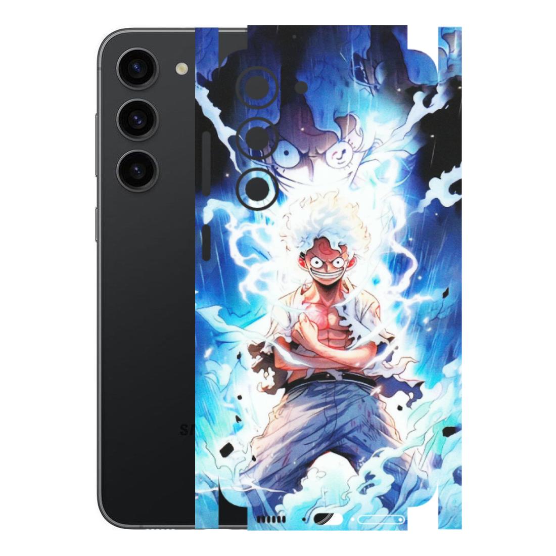 Samsung A/S Series Phone Skins (All Models) - Blue Thunder Luffy Anime - Matte Finish (M-132) Samsung Galaxy S23 (5G)