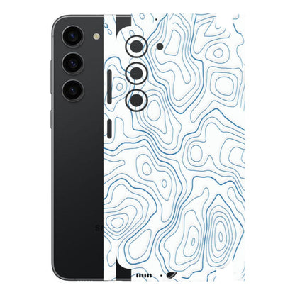 Samsung A/S Series Phone Skins (All Models) - Blue And White Swirls - Matte Finish (M-139) Samsung Galaxy S23 (5G)