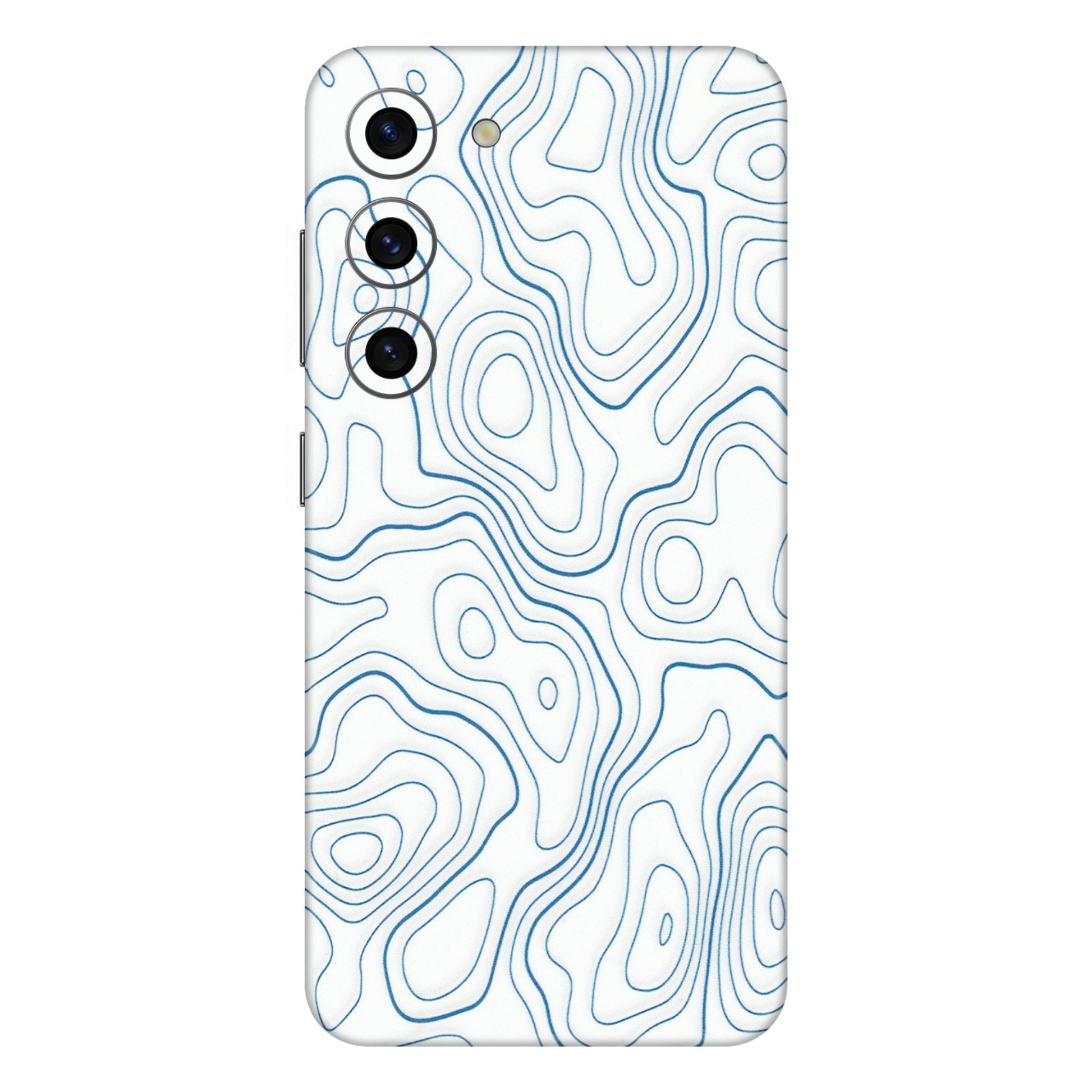 Samsung A/S Series Phone Skins (All Models) - Blue And White Swirls - Matte Finish (M-139) Samsung Galaxy S23 (5G)