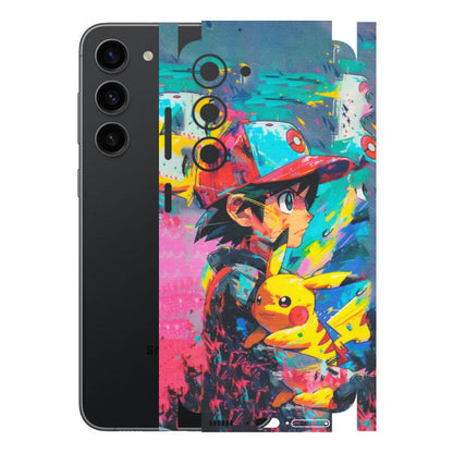 Samsung A/S Series Phone Skins (All Models) - Ash & Pikachu - Matte Finish (M-26) Samsung Galaxy S23 (5G)