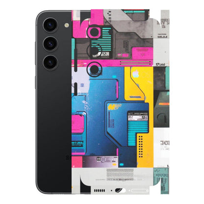 Samsung A/S Series Phone Skins (All Models) - Colourfull Motherboard Internals - Matte Finish (M-55) Samsung Galaxy S23 (5G)