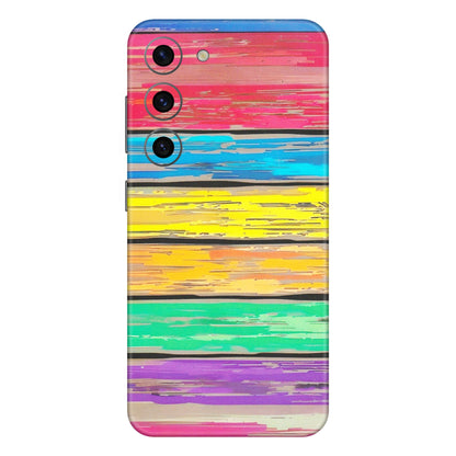 Samsung A/S Series Phone Skins (All Models) - Multi Colour Wooden Wall - Matte Finish (M-96) Samsung Galaxy S23 (5G)