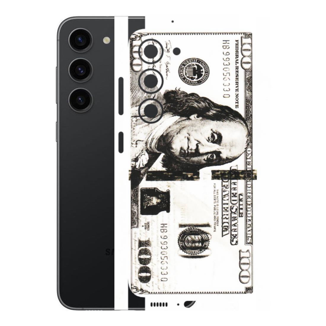 Samsung A/S Series Phone Skins (All Models) - 100 Dollar Currency - Transparent Finish (T-01) Samsung Galaxy S23 (5G)
